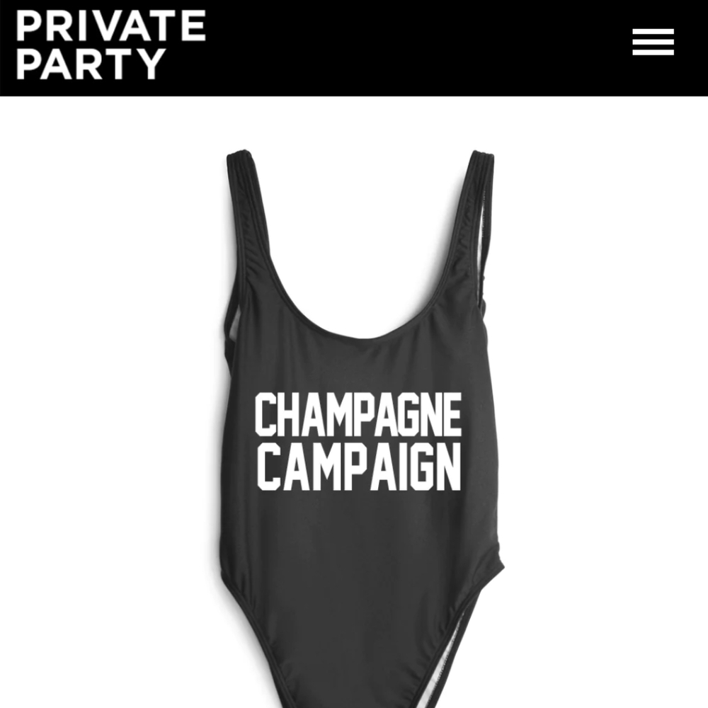 Private Party Black One-Piece Swimsuit